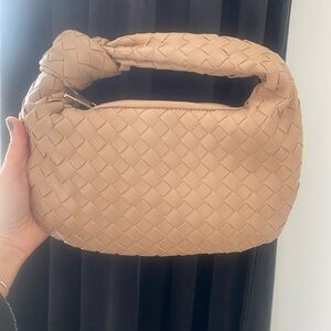 Faux leather Beige clutch